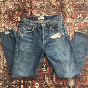 agolde jean distressed jamie high rise 26